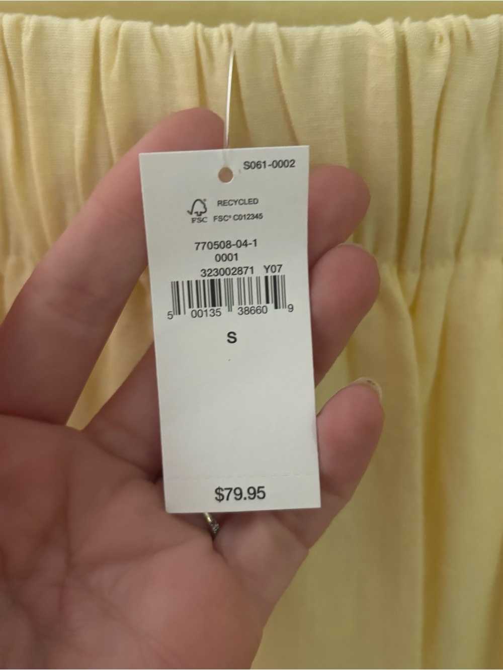 GAP Butter Yellow Linen Blend Bubble Hem Mini Dress S NWT - Picture 5 of 10